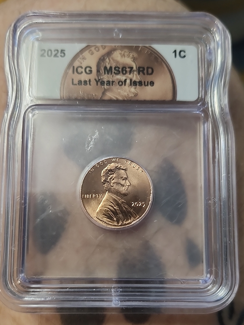 2025 Lincoln Cent MS67RD - Certified ICG Graded Penny, Red Finish